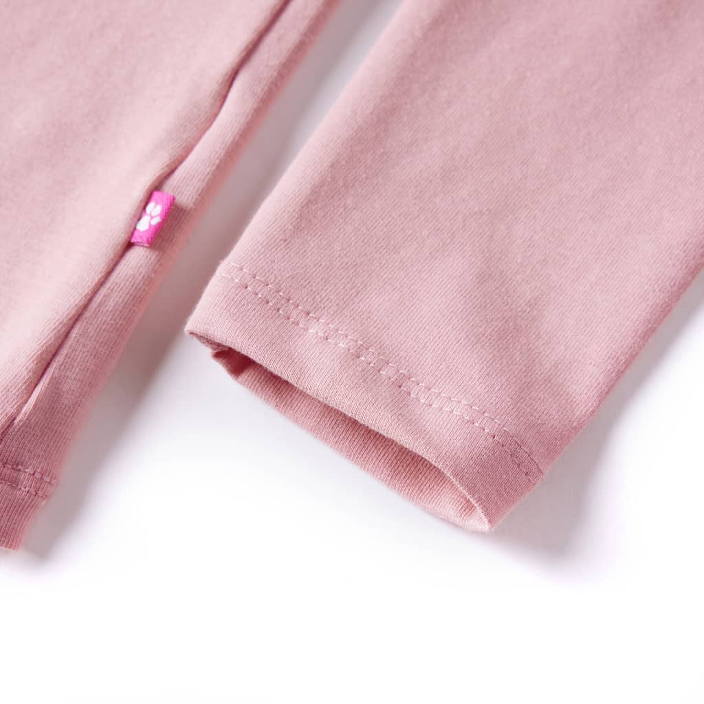 Tricou pentru copii cu mâneci lungi, roz deschis, 116 GartenMobel Dekor
