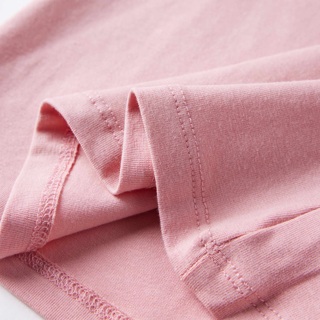 Tricou pentru copii cu mâneci lungi, roz deschis, 116 GartenMobel Dekor