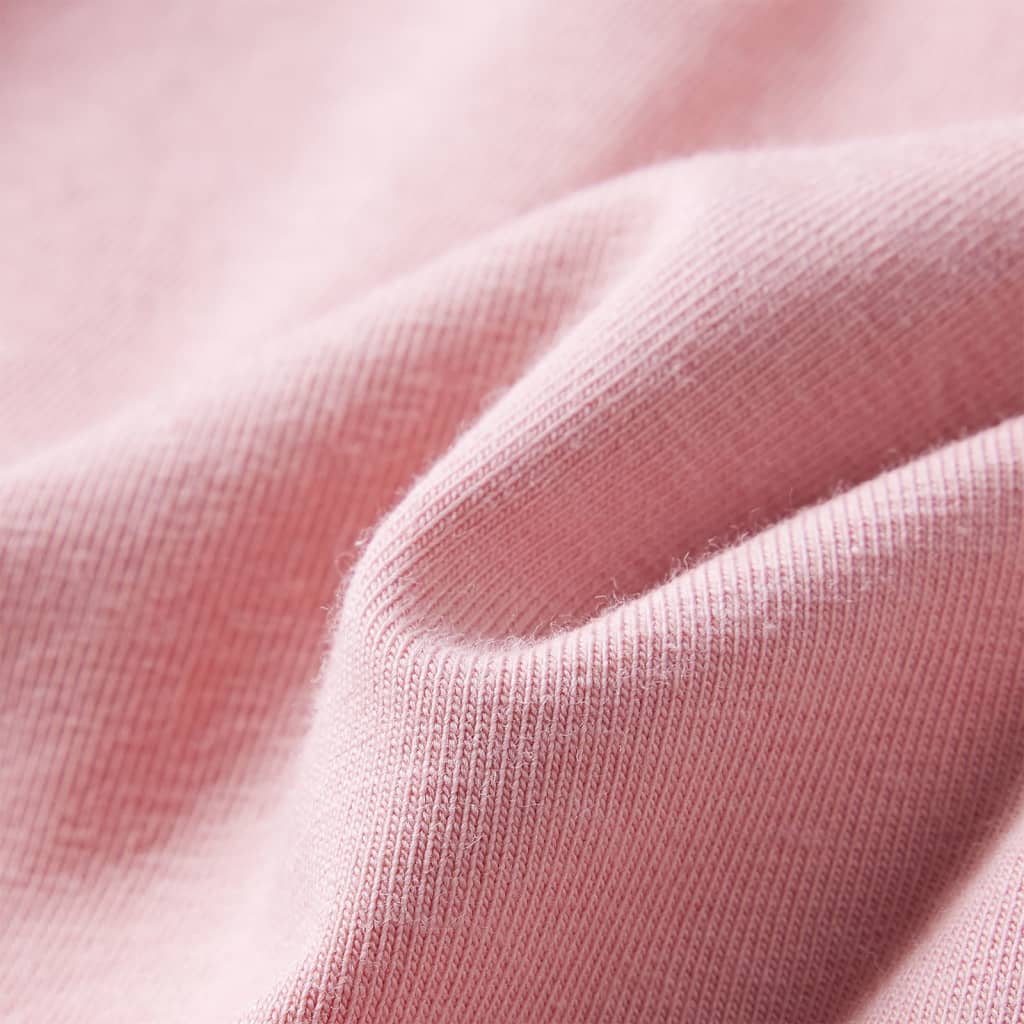 Tricou pentru copii cu mâneci lungi, roz deschis, 128 GartenMobel Dekor
