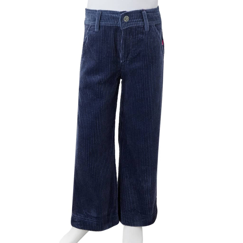 Pantaloni de copii din velur, bleumarin, 92 GartenMobel Dekor