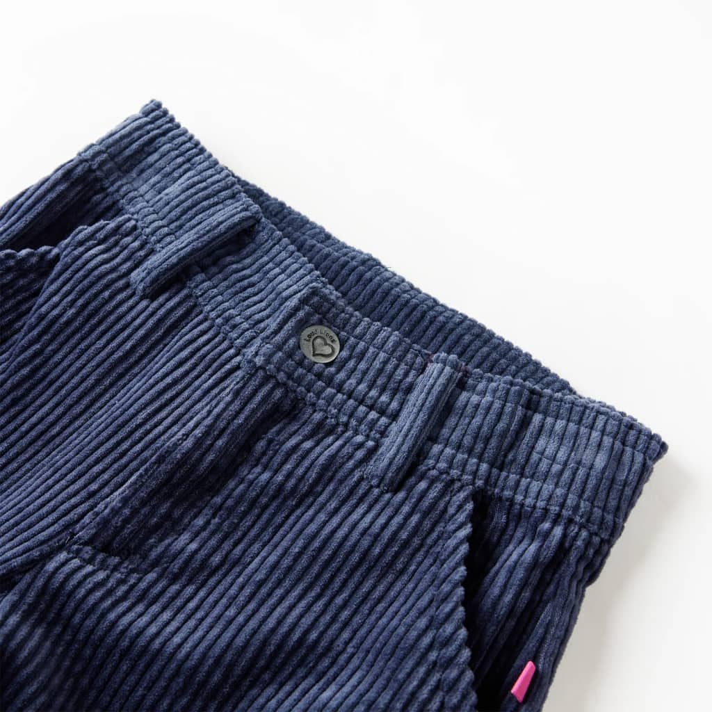 Pantaloni de copii din velur, bleumarin, 92 GartenMobel Dekor