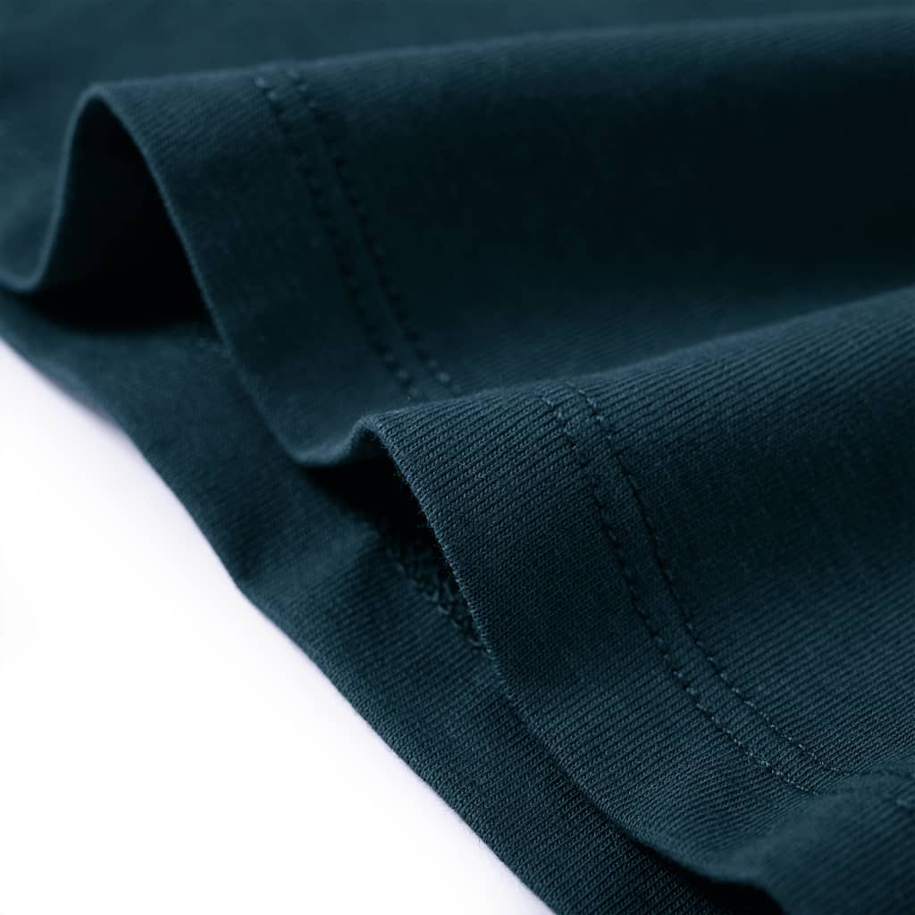 Tricou de copii cu mâneci lungi, verde închis, 116 GartenMobel Dekor