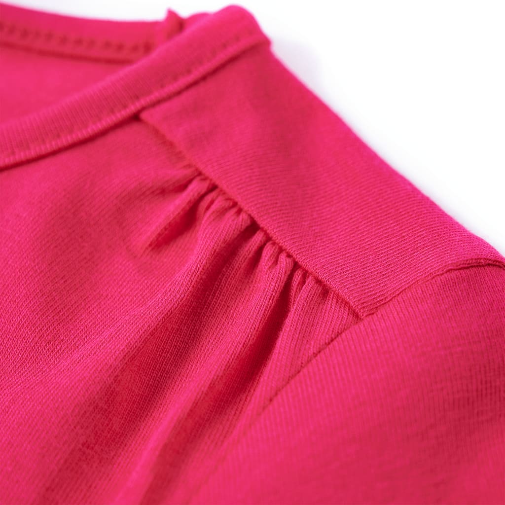 Tricou pentru copii cu mâneci lungi, roz aprins, 128 GartenMobel Dekor
