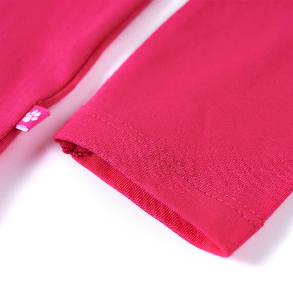 Tricou pentru copii cu mâneci lungi, roz aprins, 128 GartenMobel Dekor