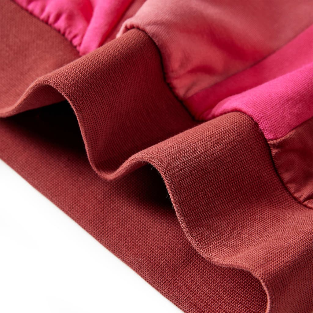 Bluzon pentru copii, color block roz și henna, 140 GartenMobel Dekor