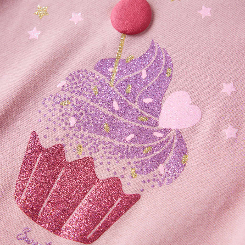 Tricou de copii cu mâneci lungi, roz deschis, 116 GartenMobel Dekor