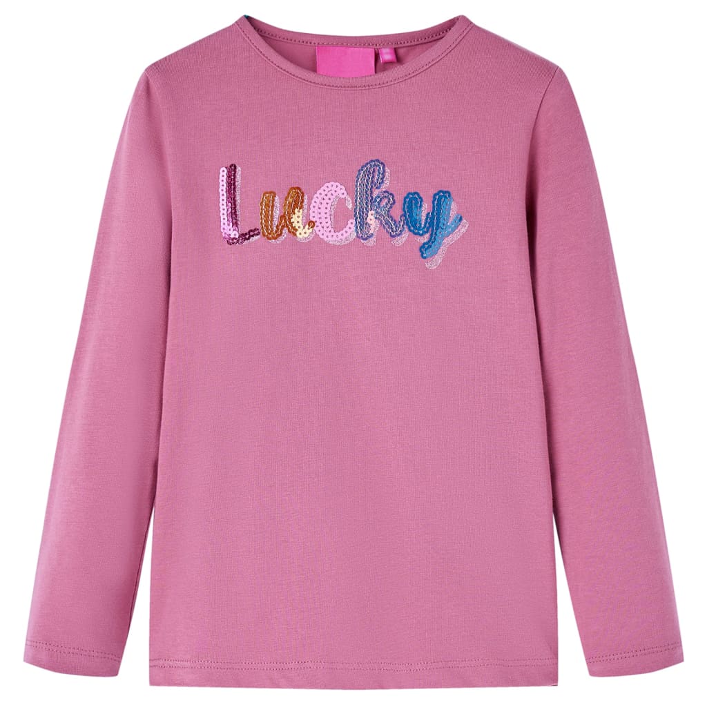 Tricou de copii cu mâneci lungi, zmeuriu, 104 GartenMobel Dekor
