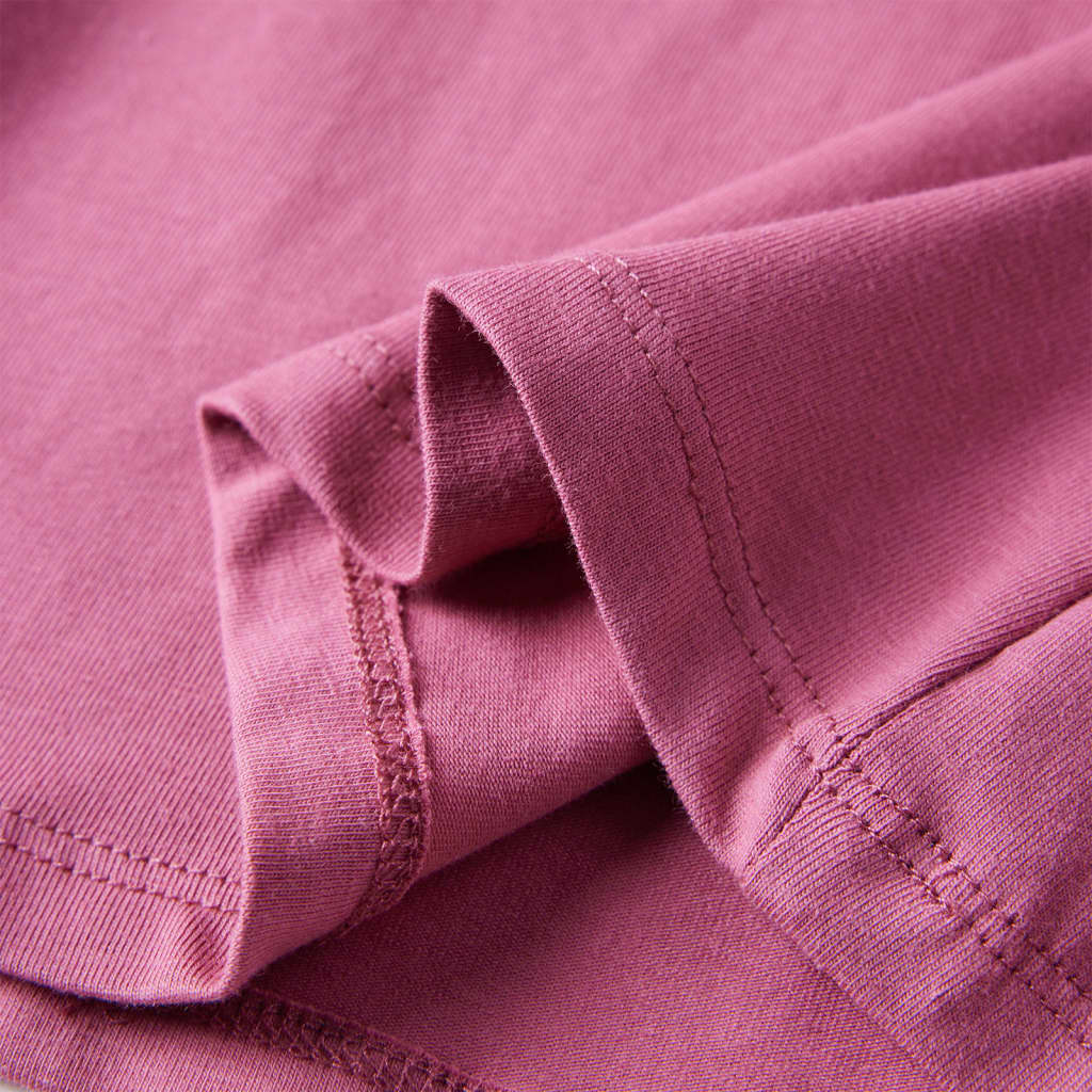 Tricou de copii cu mâneci lungi, zmeuriu, 128 GartenMobel Dekor