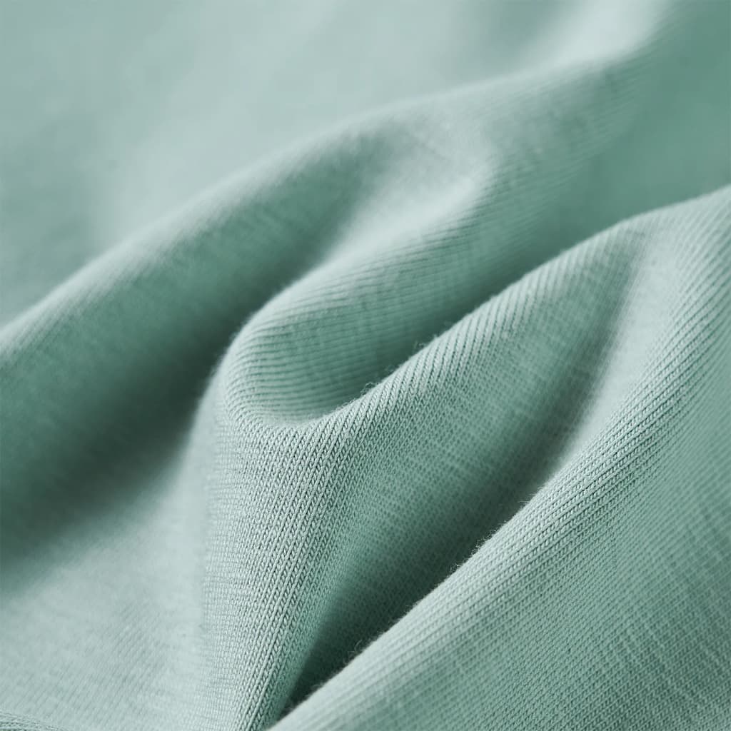Tricou copii cu mâneci lungi verde mentă mediu 116 GartenMobel Dekor