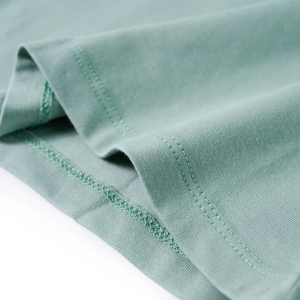 Tricou copii cu mâneci lungi verde mentă mediu 116 GartenMobel Dekor