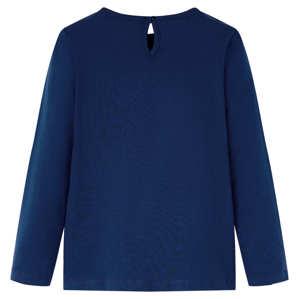 Tricou pentru copii cu mâneci lungi, bleumarin 116 GartenMobel Dekor