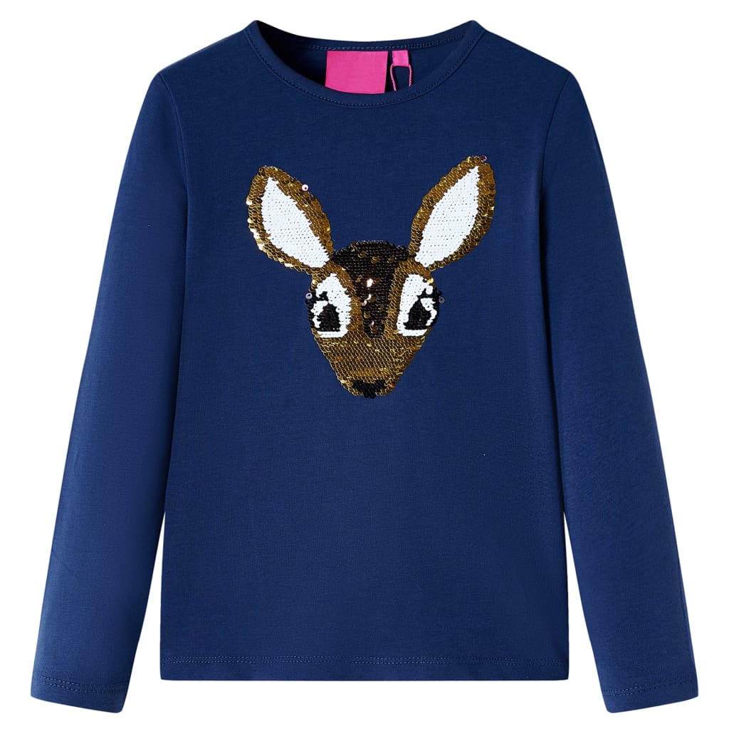 Tricou pentru copii cu mâneci lungi, bleumarin 116 GartenMobel Dekor