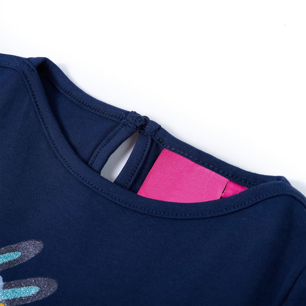 Tricou pentru copii cu mâneci lungi, bleumarin 116 GartenMobel Dekor
