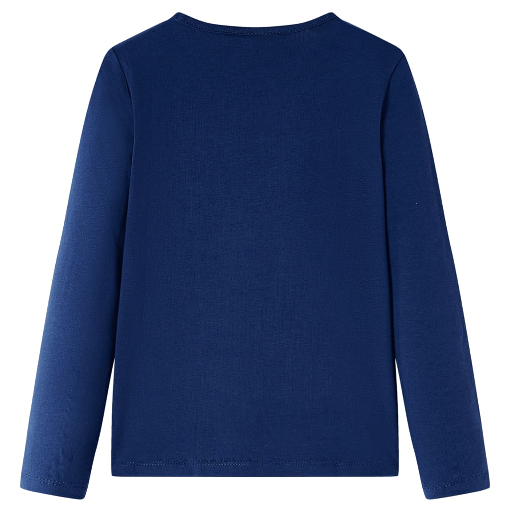 Tricou pentru copii cu mâneci lungi, bleumarin 128 GartenMobel Dekor