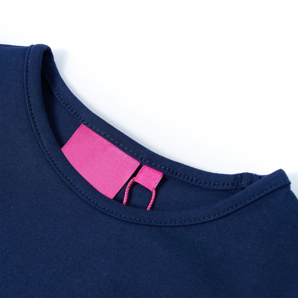 Tricou pentru copii cu mâneci lungi, bleumarin 128 GartenMobel Dekor