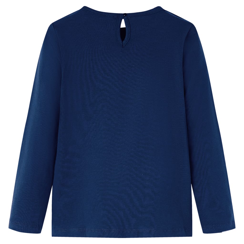 Tricou pentru copii cu mâneci lungi, bleumarin 128 GartenMobel Dekor