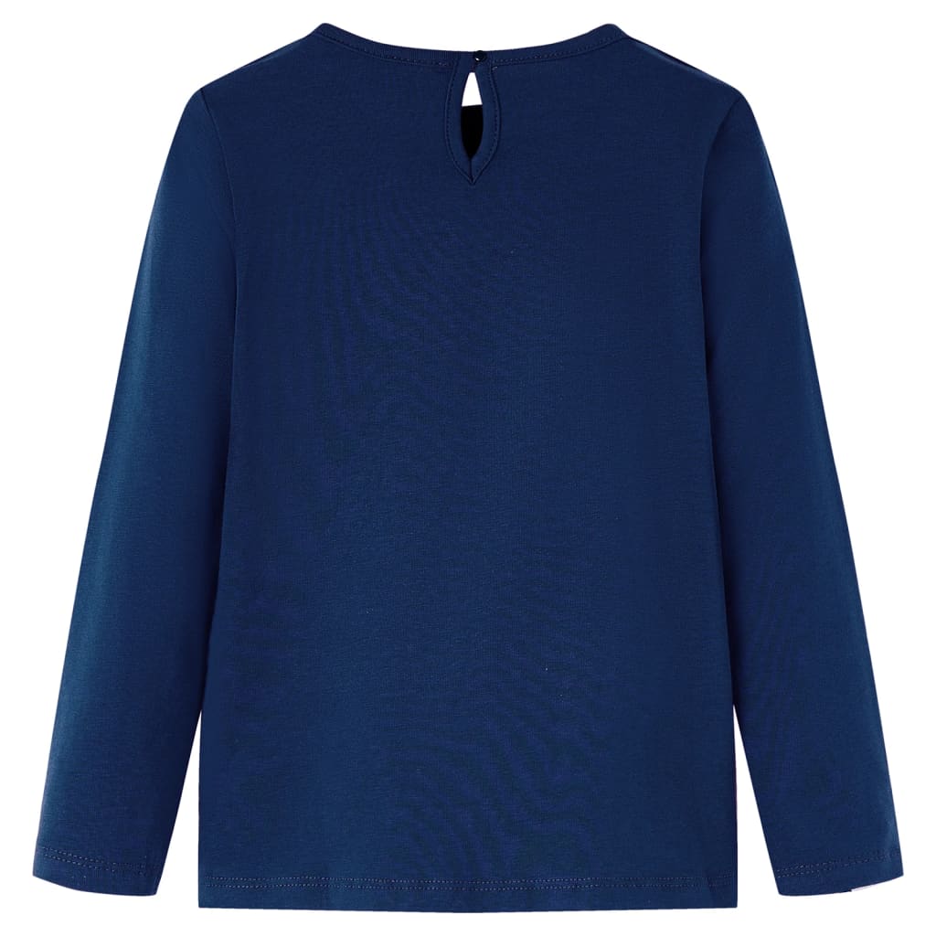Tricou pentru copii cu mâneci lungi, bleumarin 140 GartenMobel Dekor