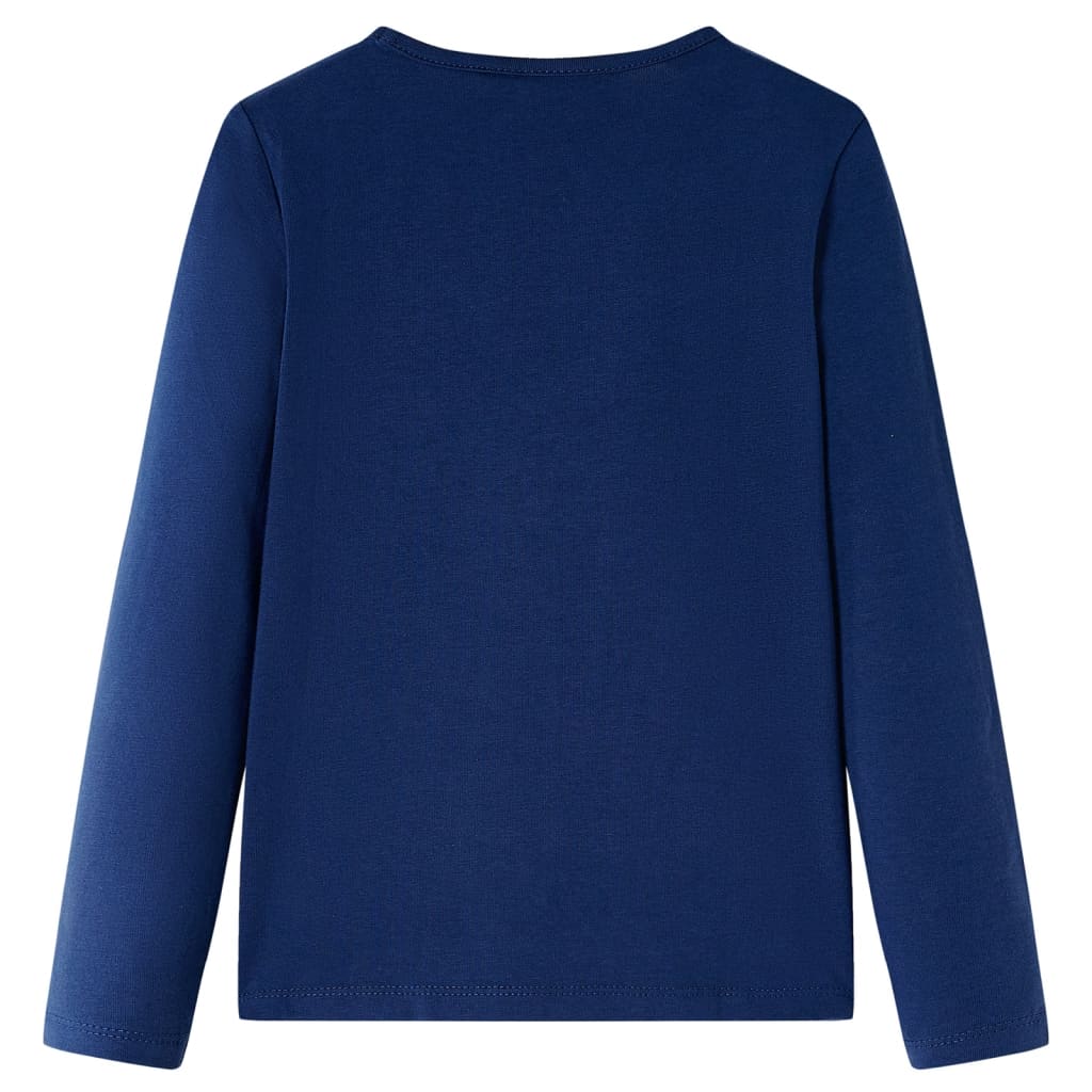 Tricou pentru copii cu mâneci lungi, bleumarin 92 GartenMobel Dekor