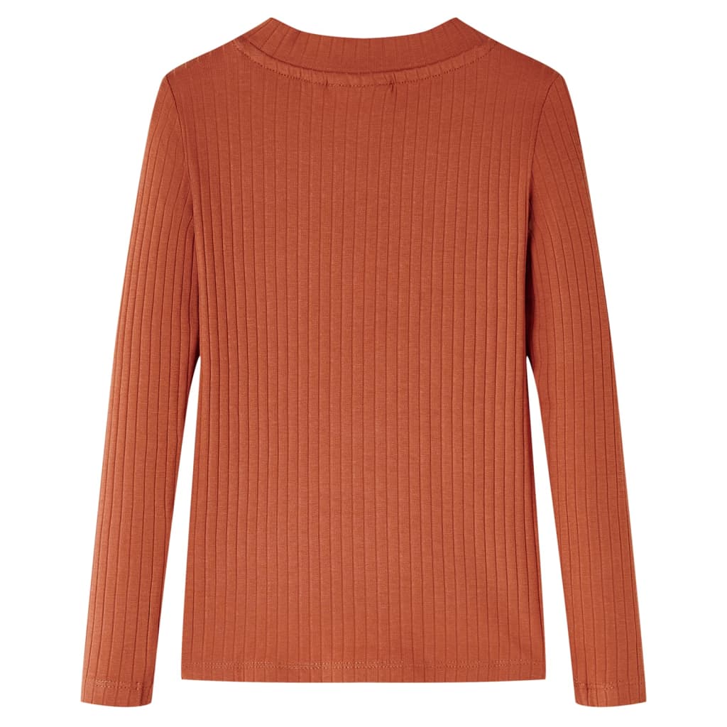 Tricou pentru copii cu mâneci lungi, coniac, 104 GartenMobel Dekor