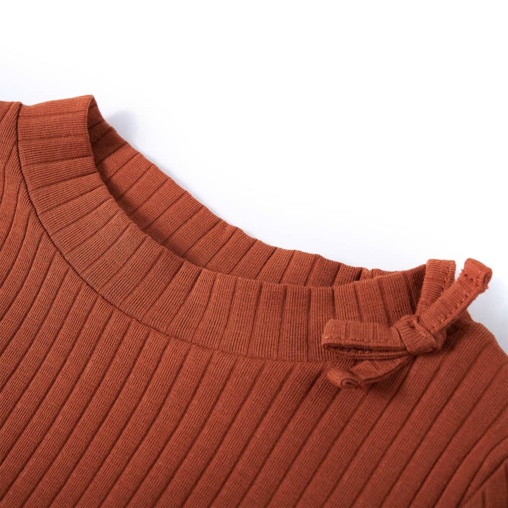 Tricou pentru copii cu mâneci lungi, coniac, 104 GartenMobel Dekor