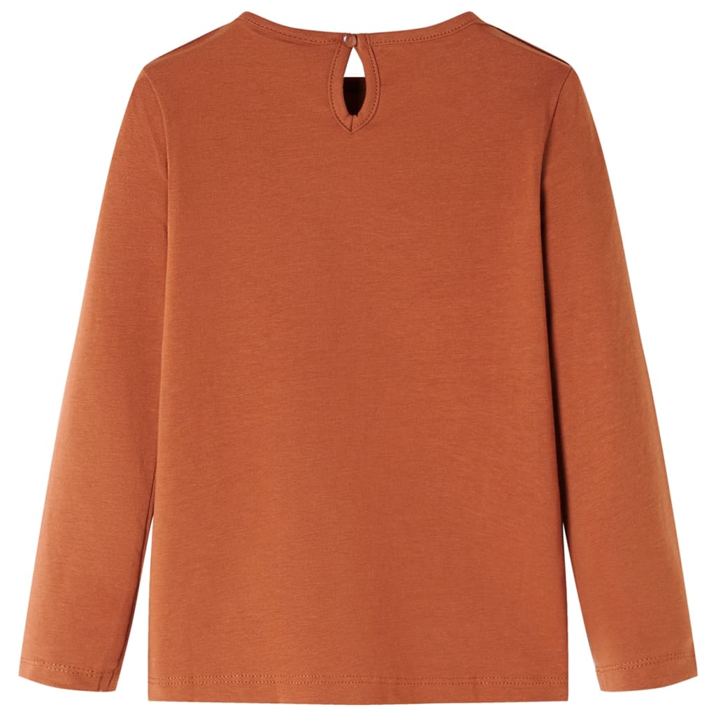Tricou pentru copii cu mâneci lungi, coniac, 116 GartenMobel Dekor