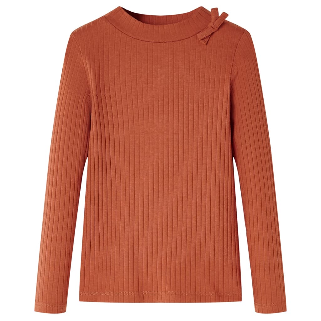 Tricou pentru copii cu mâneci lungi, coniac, 128 GartenMobel Dekor