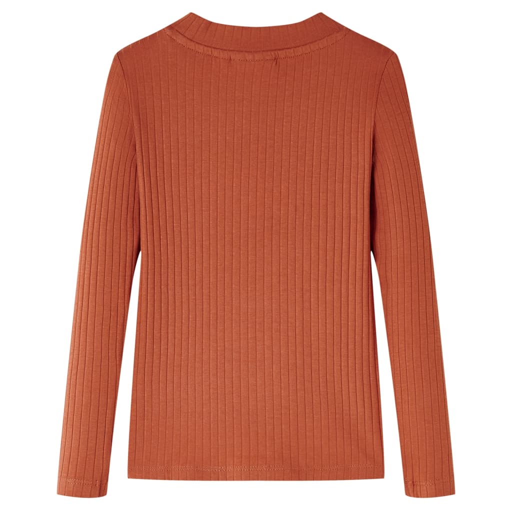 Tricou pentru copii cu mâneci lungi, coniac, 128 GartenMobel Dekor