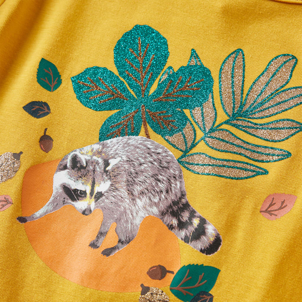 Tricou pentru copii cu mâneci lungi, ocru, 104 GartenMobel Dekor