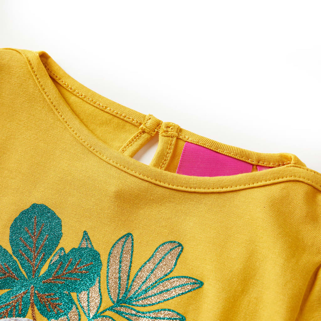 Tricou pentru copii cu mâneci lungi, ocru, 104 GartenMobel Dekor