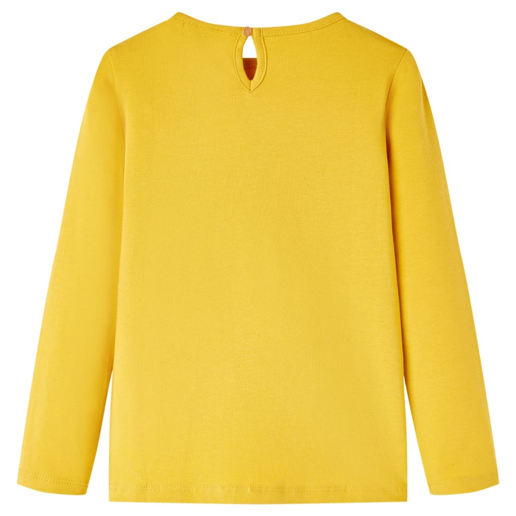 Tricou pentru copii cu mâneci lungi, ocru, 104 GartenMobel Dekor