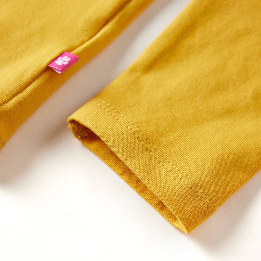 Tricou pentru copii cu mâneci lungi, ocru, 104 GartenMobel Dekor