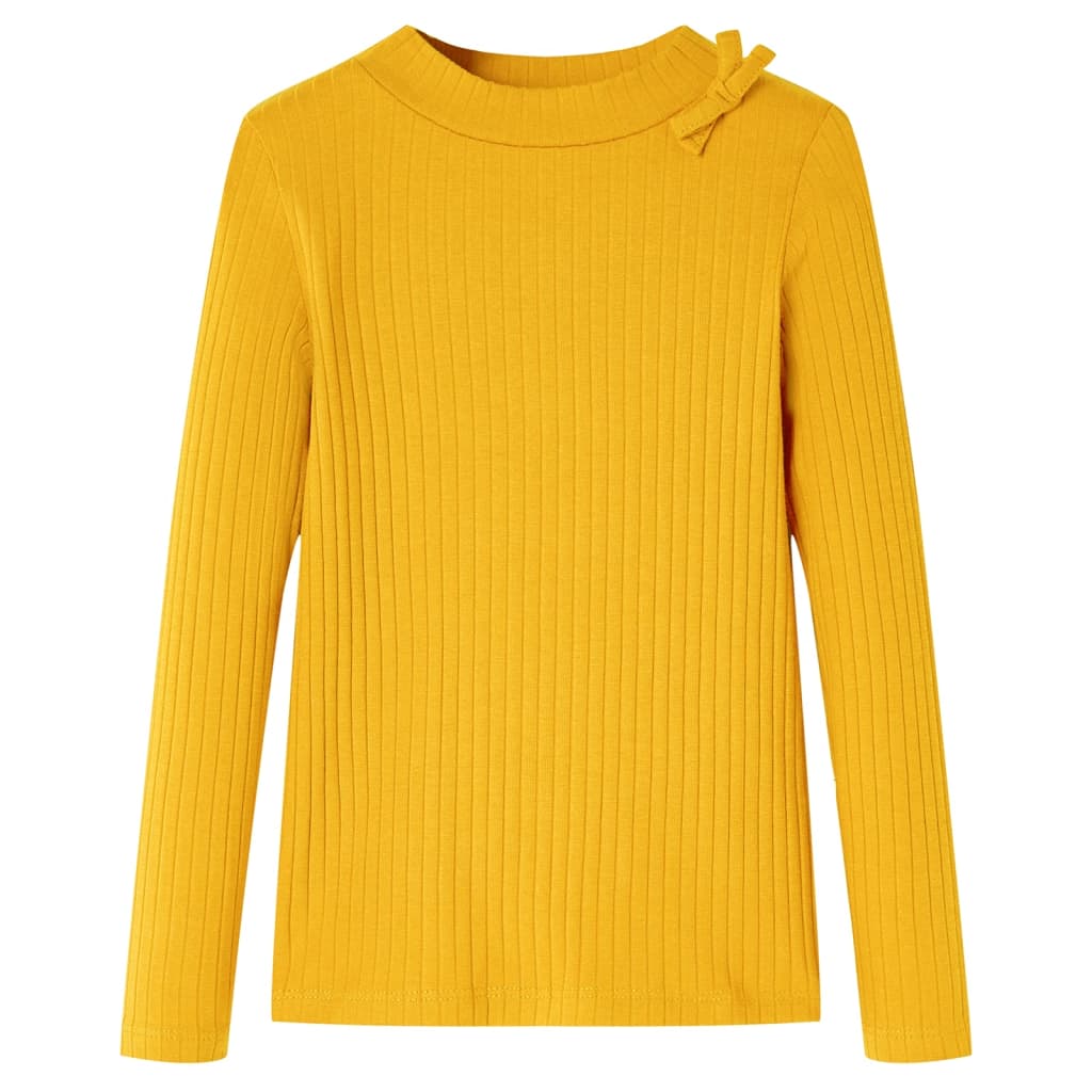 Tricou pentru copii cu mâneci lungi, ocru, 128 GartenMobel Dekor