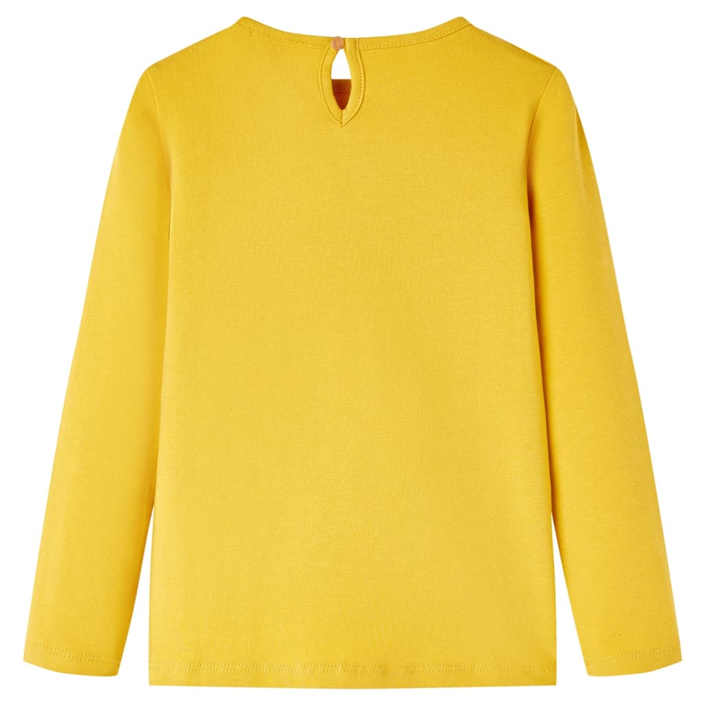 Tricou pentru copii cu mâneci lungi, ocru, 140 GartenMobel Dekor