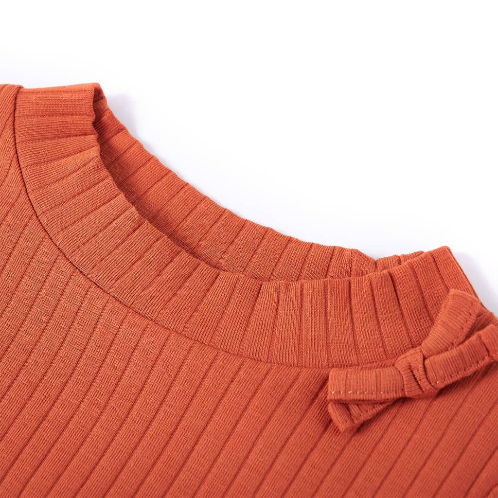 Tricou pentru copii cu mâneci lungi, portocaliu ars, 104 GartenMobel Dekor