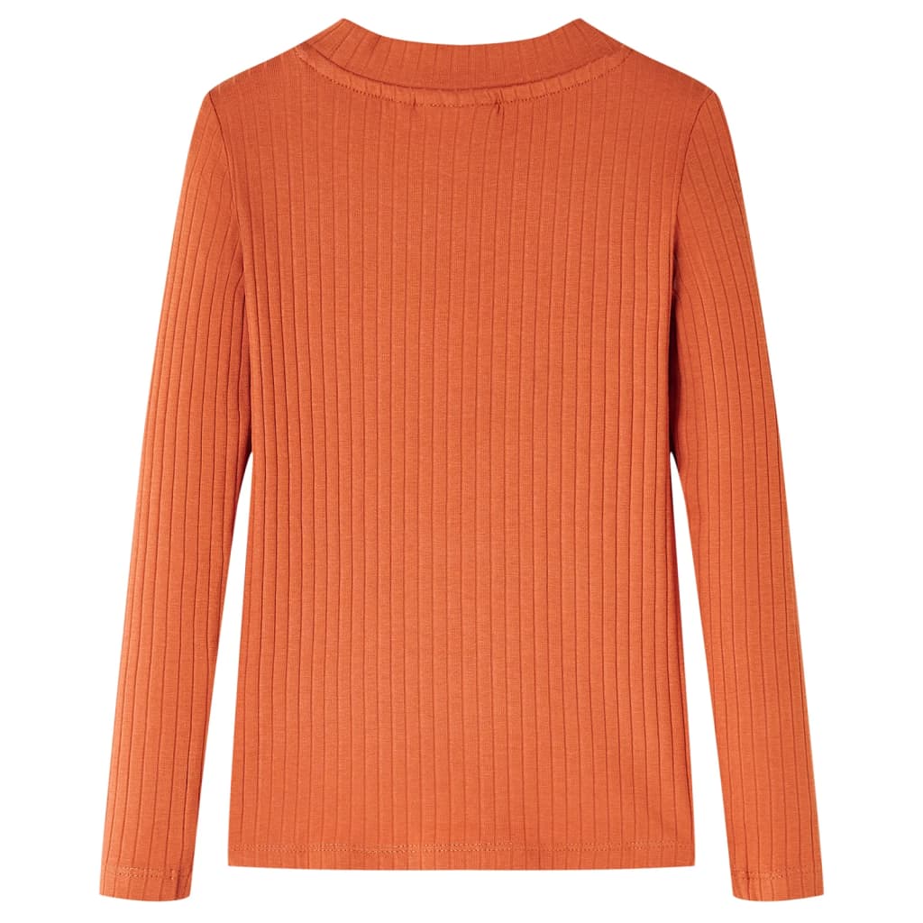 Tricou pentru copii cu mâneci lungi, portocaliu ars, 104 GartenMobel Dekor