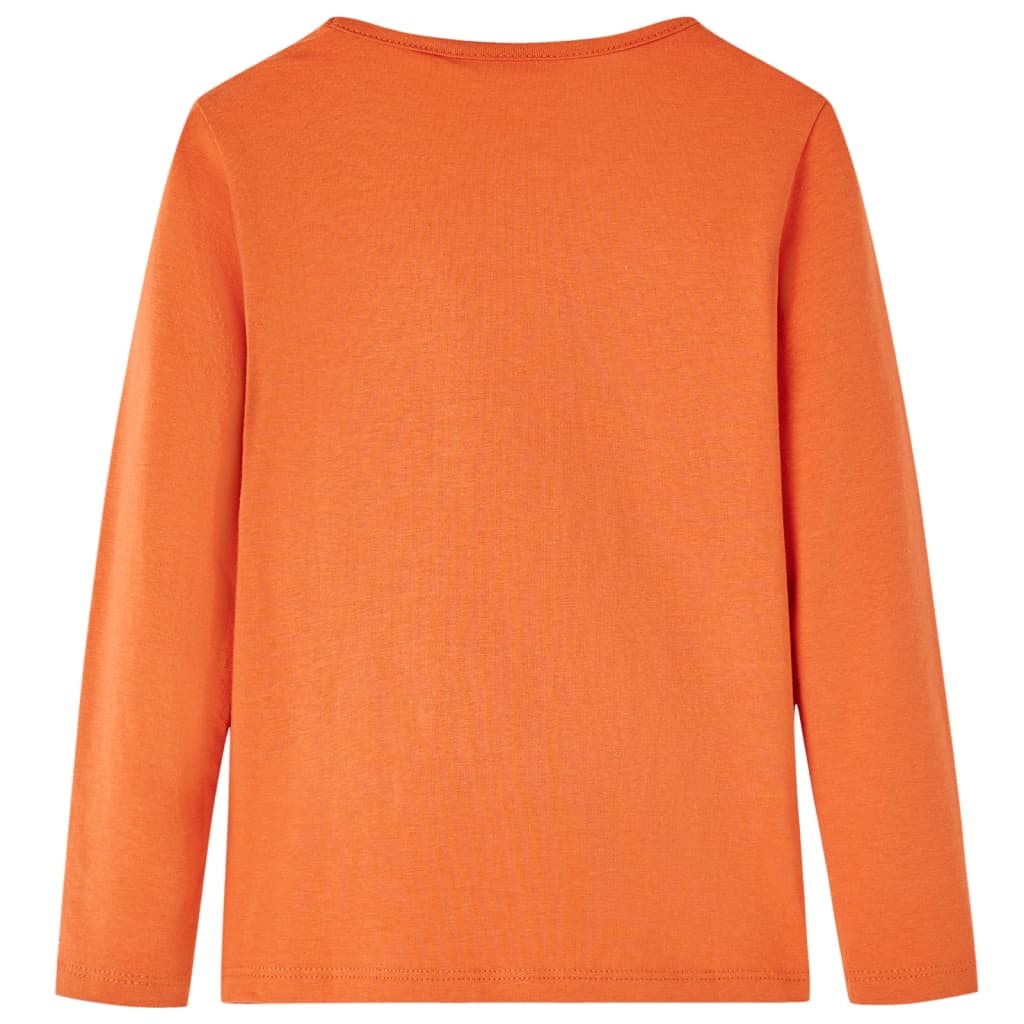 Tricou pentru copii cu mâneci lungi, portocaliu ars, 92 GartenMobel Dekor