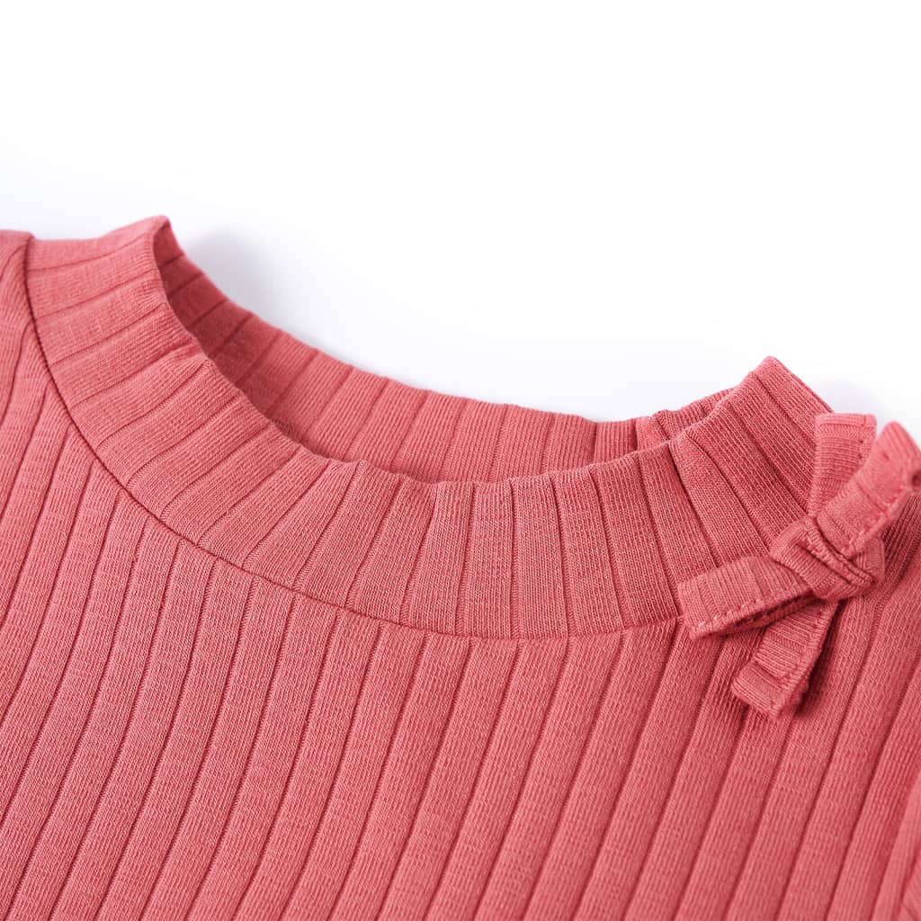 Tricou pentru copii cu mâneci lungi, roz antichizat, 104 GartenMobel Dekor