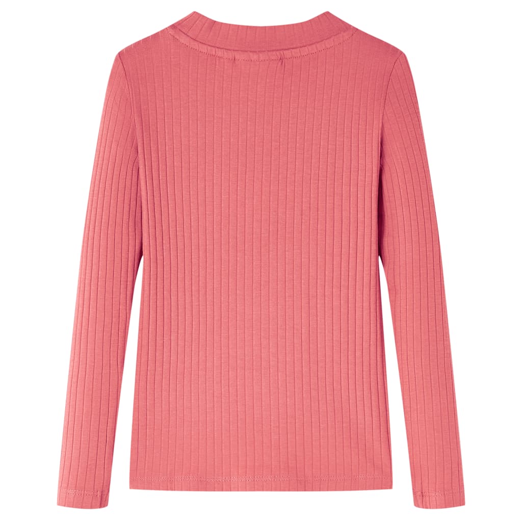 Tricou pentru copii cu mâneci lungi, roz antichizat, 104 GartenMobel Dekor