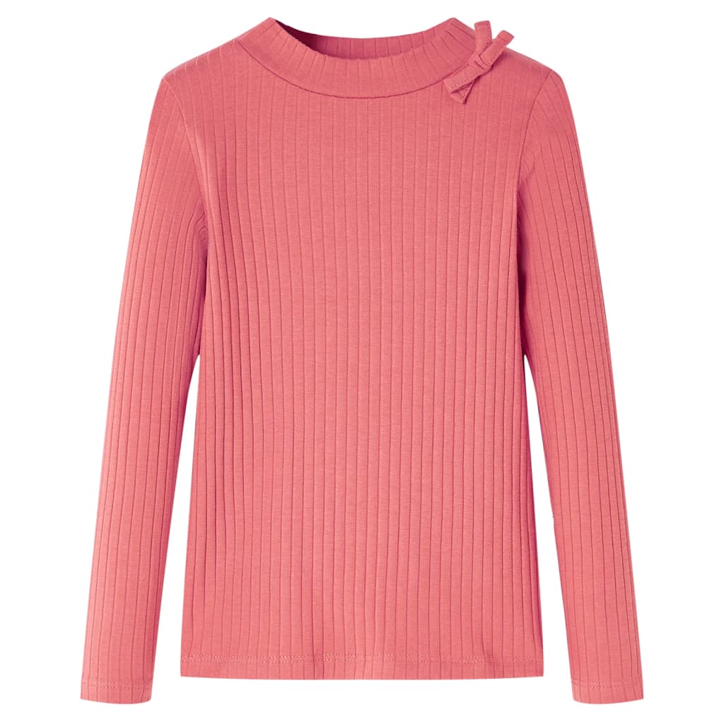 Tricou pentru copii cu mâneci lungi, roz antichizat, 104 GartenMobel Dekor