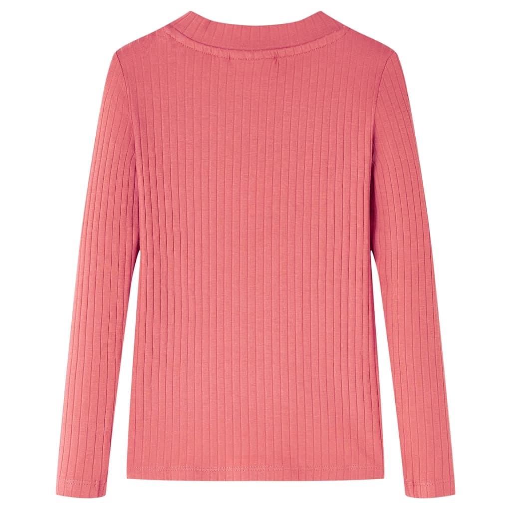 Tricou pentru copii cu mâneci lungi, roz antichizat, 116 GartenMobel Dekor