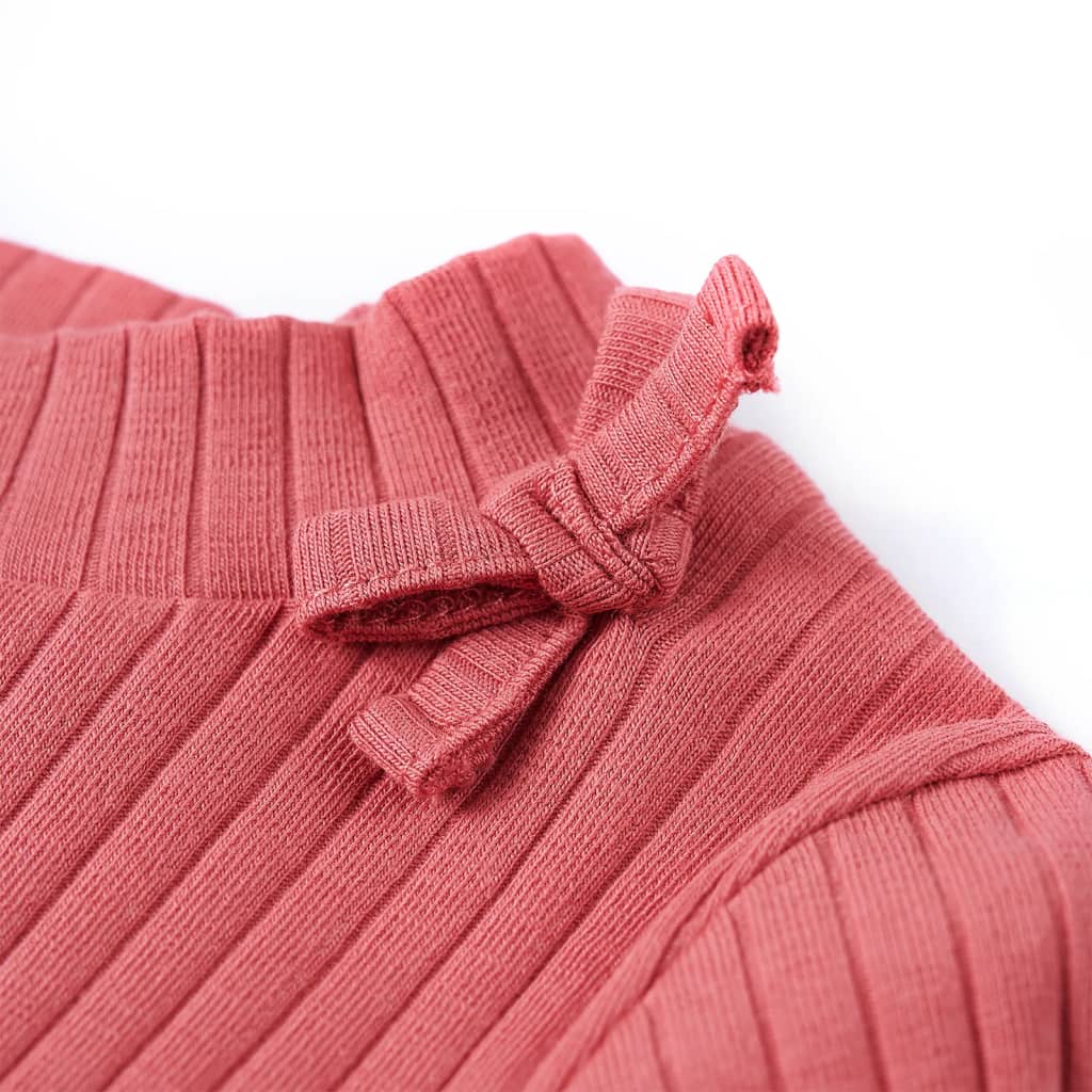 Tricou pentru copii cu mâneci lungi, roz antichizat, 128 GartenMobel Dekor
