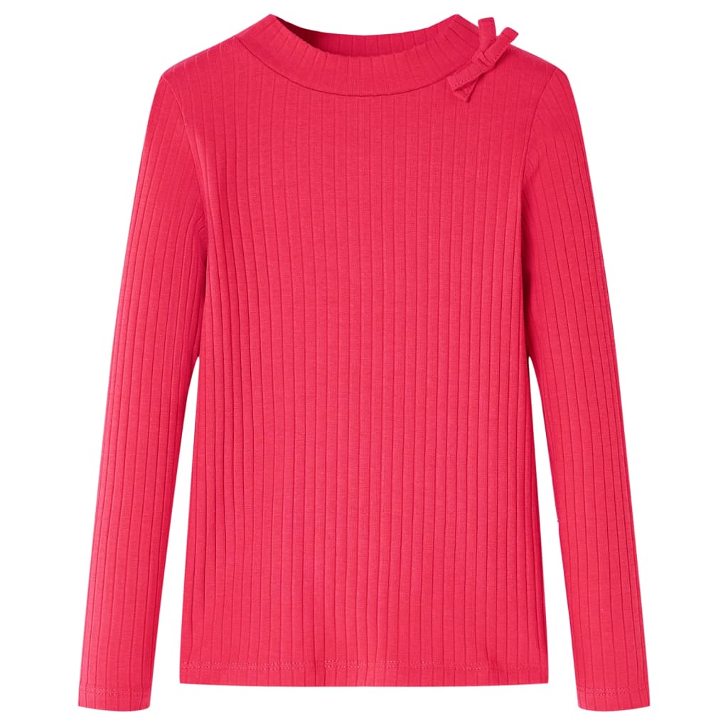 Tricou pentru copii cu mâneci lungi, roz aprins, 104 GartenMobel Dekor
