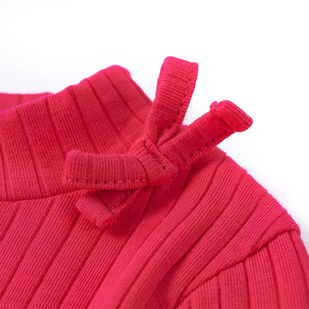 Tricou pentru copii cu mâneci lungi, roz aprins, 104 GartenMobel Dekor