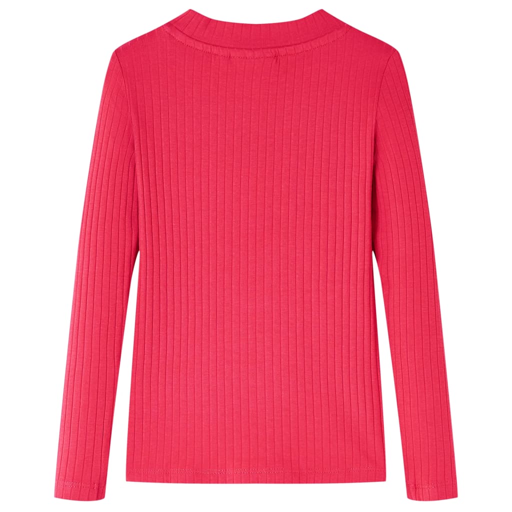 Tricou pentru copii cu mâneci lungi, roz aprins, 104 GartenMobel Dekor