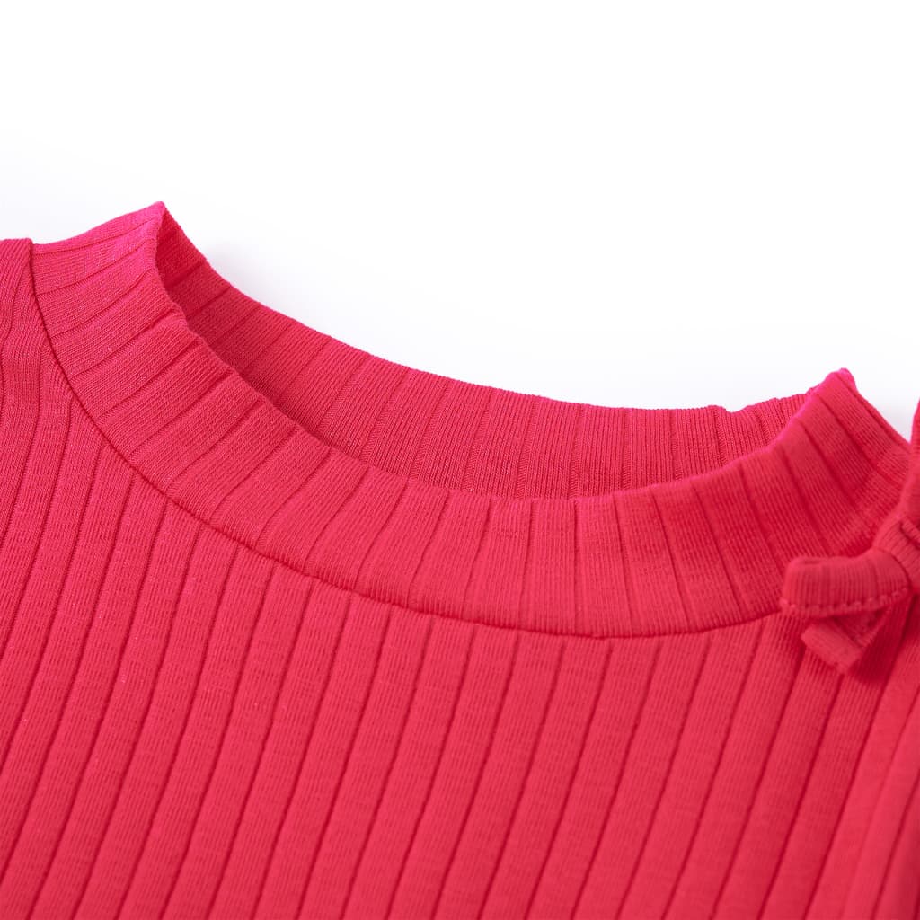 Tricou pentru copii cu mâneci lungi, roz aprins, 128 GartenMobel Dekor
