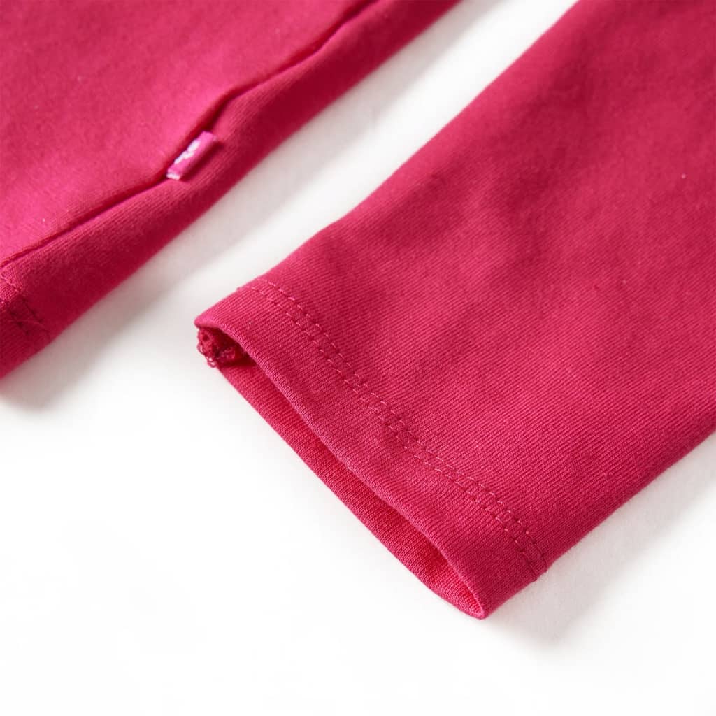 Tricou pentru copii cu mâneci lungi, roz aprins, 140 GartenMobel Dekor