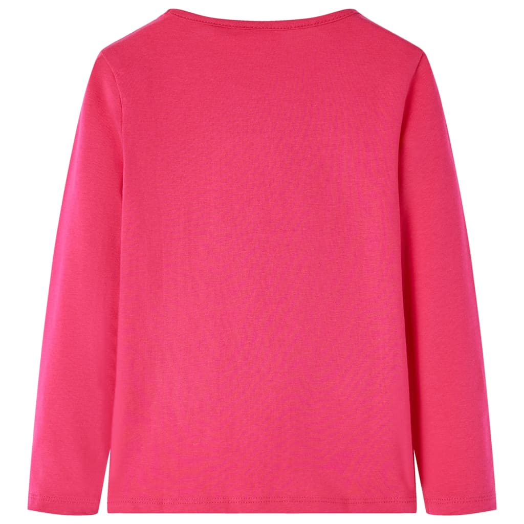 Tricou pentru copii cu mâneci lungi, roz aprins, 140 GartenMobel Dekor