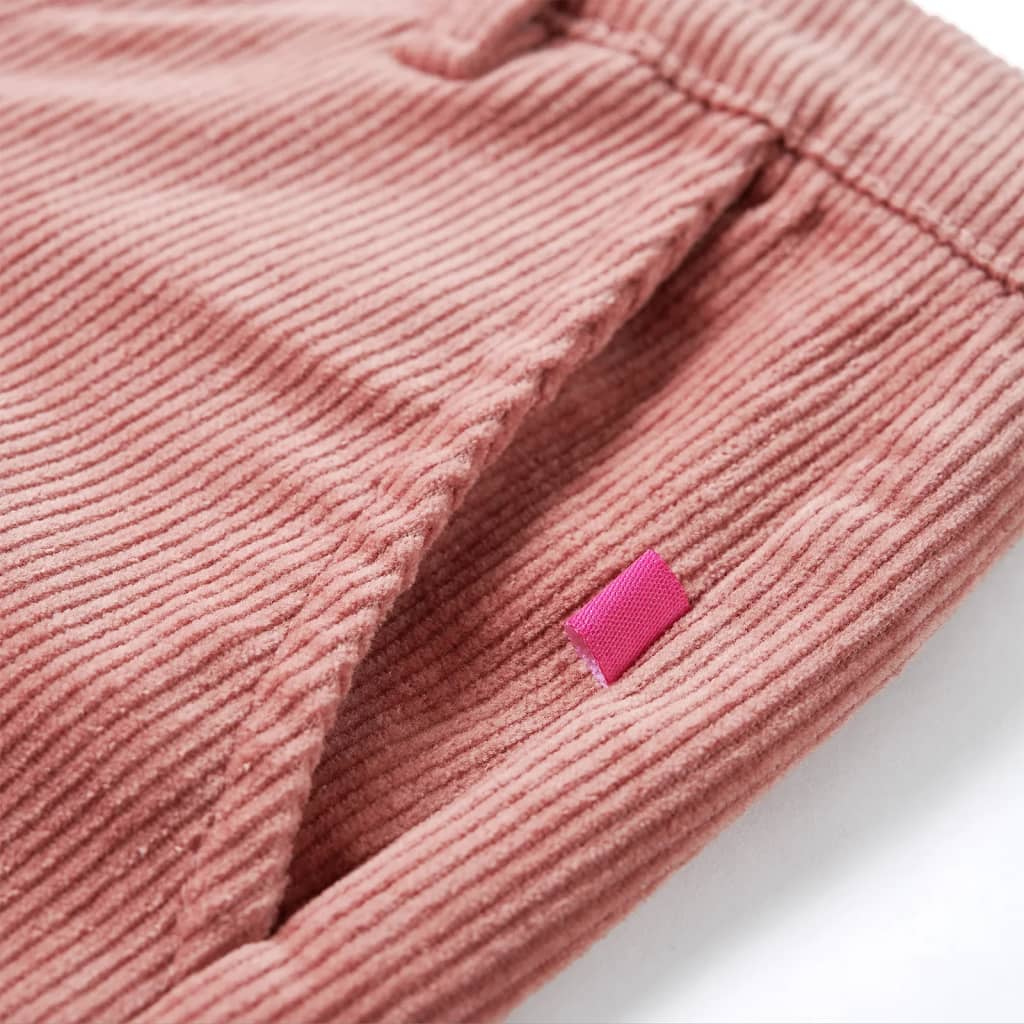 Pantaloni pentru copii din velur, roz antichizat, 116 GartenMobel Dekor