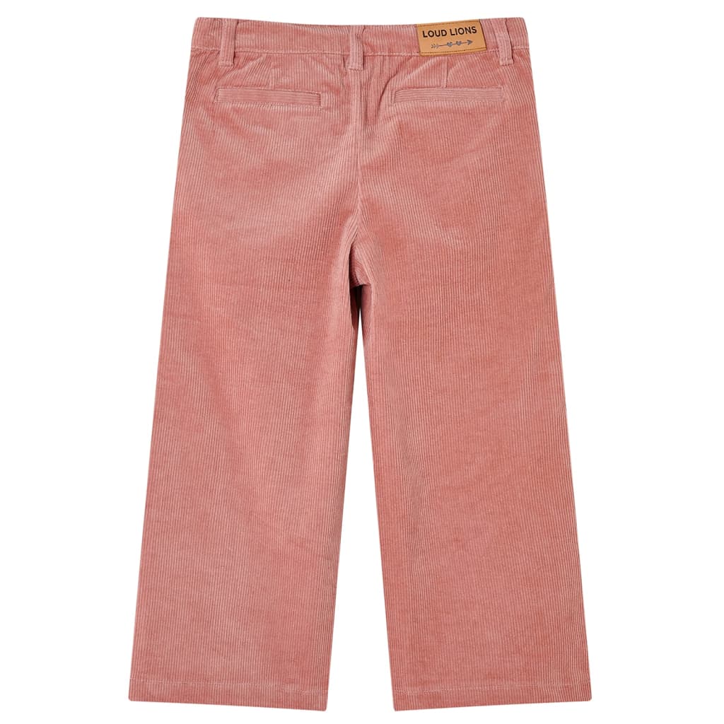 Pantaloni pentru copii din velur, roz antichizat, 116 GartenMobel Dekor