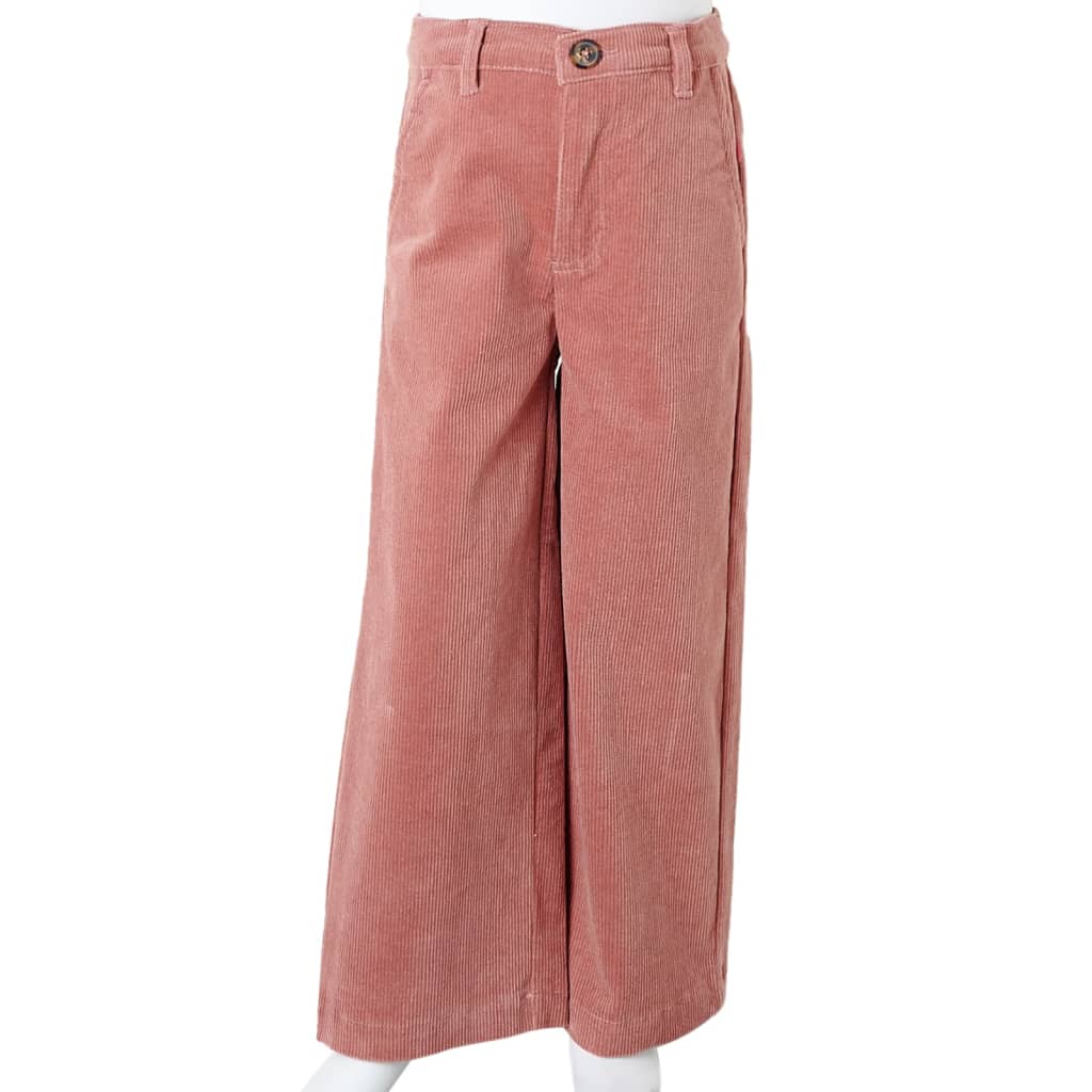 Pantaloni pentru copii din velur, roz antichizat, 116 GartenMobel Dekor
